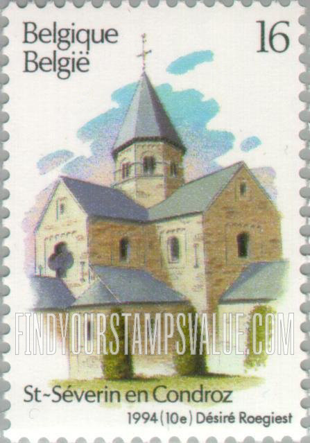 FindYourStampsValue: Tourism, Churches: Sts. Peter and Paul, Saint-Severin, Condroz