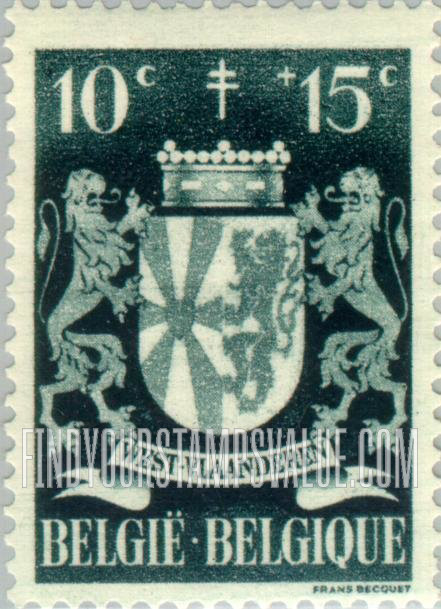 FindYourStampsValue: Semi-Postal: Arms of West Flanders