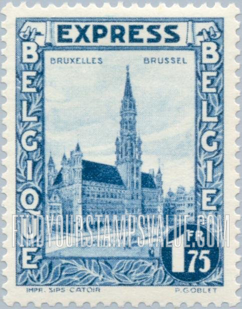 FindYourStampsValue: Special Delivery: Town Hall, Brussels