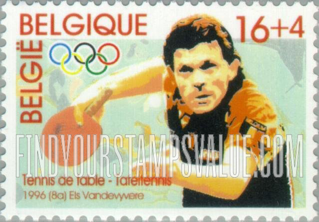 FindYourStampsValue: Semi-Postal, Modern Olympic Games, Centenary: Table tennis