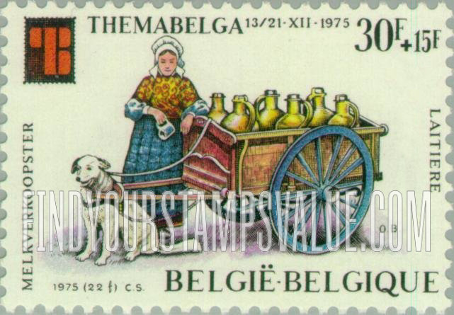 FindYourStampsValue: Semi-Postal: Milk vendor with dog cart