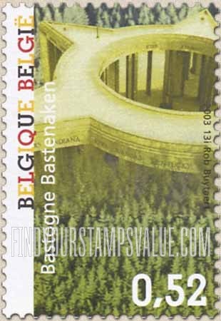 FindYourStampsValue: Tourism: Forest, Mardasson Memorial (Bastogne)
