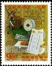 FindYourStampsValue: Chinese Postal Service, Century: Instruments of measurement - 邮政百周年纪念: 衡量器