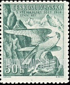 FindYourStampsValue: Peregrine Falcon, Sokol Emblem