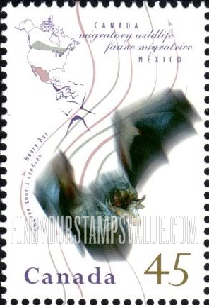 FindYourStampsValue: Migratory Wildlife: Hoary bat