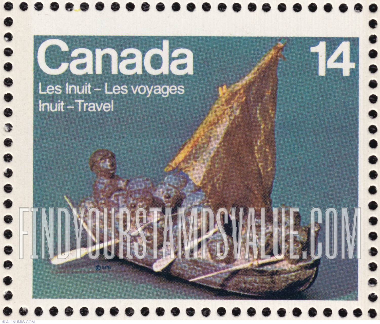 FindYourStampsValue: Migration, Soapstone by Joe Talurinili