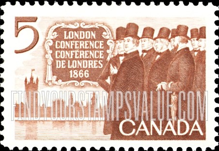 FindYourStampsValue: House of Commons Thames River and Canadian Delegates