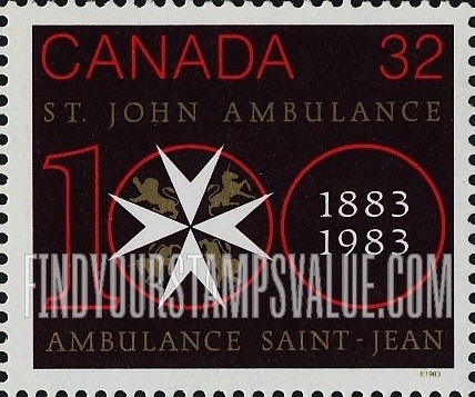 FindYourStampsValue: St. John A461 Ambulance Centenary: Emblem