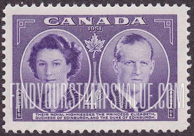 FindYourStampsValue: Princess Elizabeth and Duke of Edinburgh