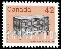 FindYourStampsValue: Heritage Artifacts Type of 1982: Linen chest