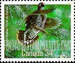 FindYourStampsValue: Indigenous Birds: Spruce grouse