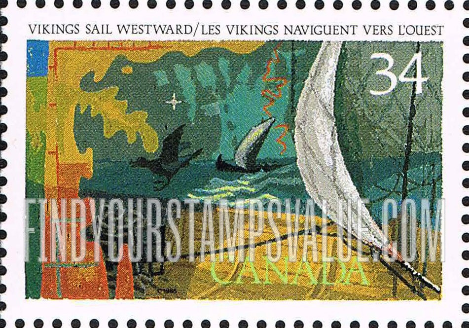 FindYourStampsValue: Viking settlement, A.D. 1000.