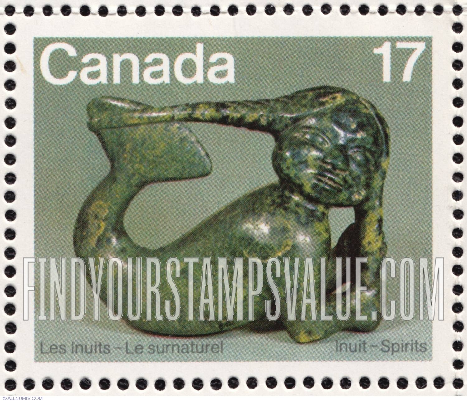 FindYourStampsValue: Sedna, by Ashoona Kiawak