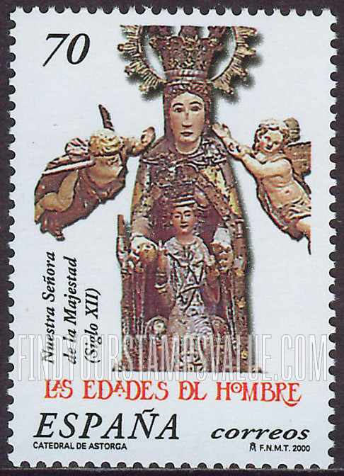 FindYourStampsValue: “Age of Man” Exhibition, Astorga: Carving of the Virgin Mary