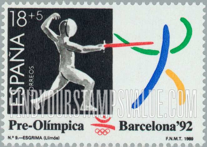 FindYourStampsValue: Semi-Postal: 1992 Summer Olympics, Barcelona, Fencing