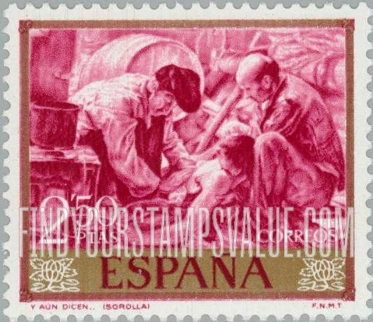 FindYourStampsValue: Sorolla Paintings: Fishermen