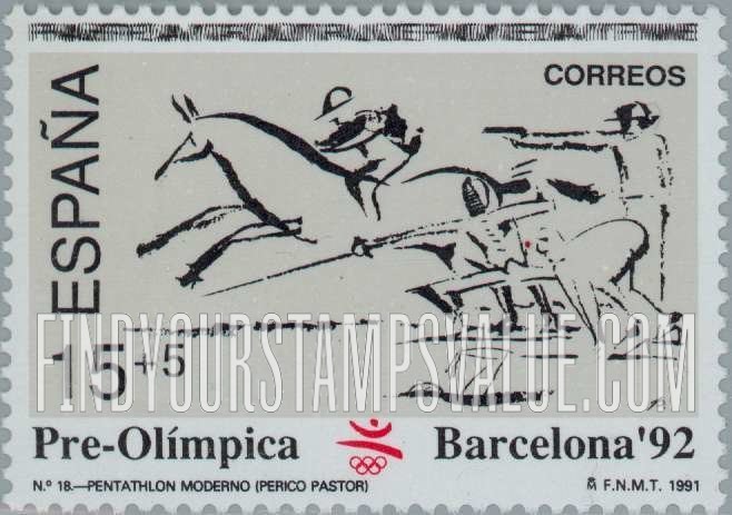FindYourStampsValue: Semi-Postal: 1992 Summer Olympics, Barcelona, Five athletes