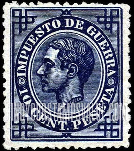 FindYourStampsValue: War Tax: King Alfonso XII