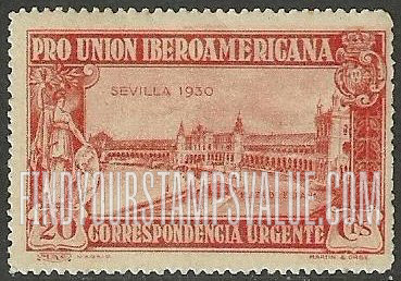 FindYourStampsValue: Special Delivery: Spanish-American Exhibition, View of Seville Exhibition