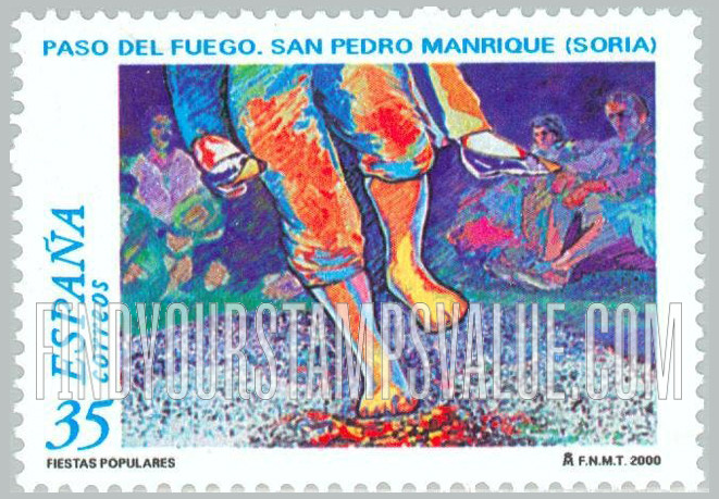FindYourStampsValue: Local Festivals: Fire Walking Festival, San Pedro Manrique