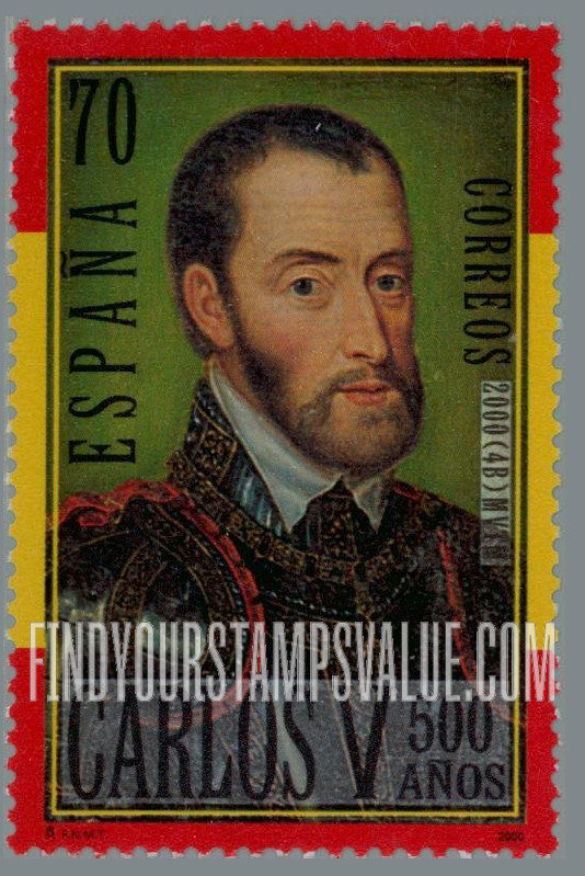 FindYourStampsValue: Holy Roman Emperor Charles V (1500-58) At age 40
