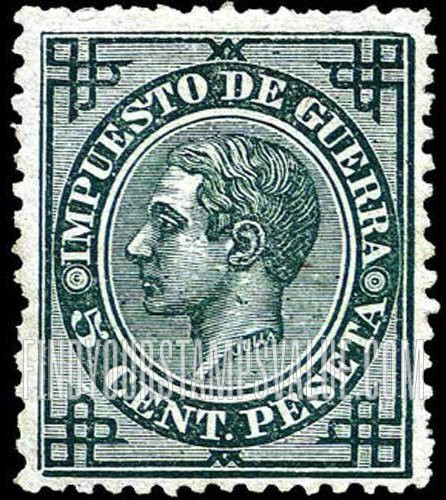 FindYourStampsValue: War Tax: King Alfonso XII