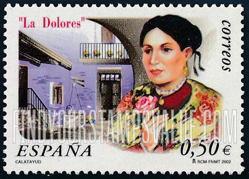 FindYourStampsValue: Dolores Peinado (1819-94), Character From Folk Song “La Dolores”