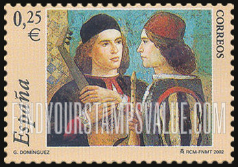 FindYourStampsValue: Paintings With Musical Instruments by Goyo Domínguez