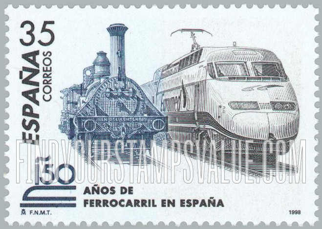 FindYourStampsValue: Spanish Railroads, 150th Anniversary