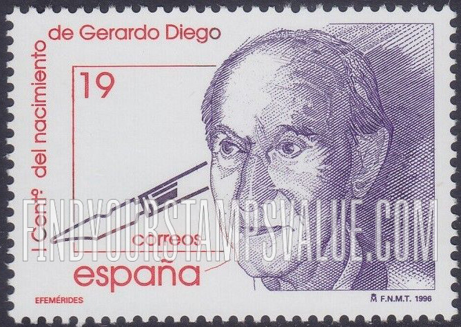FindYourStampsValue: Gerardo Diego (1896-1987), Poet