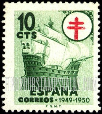 FindYourStampsValue: Postal Tax: Tuberculosis Fund, Galleon and Lorraine Cross