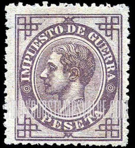 FindYourStampsValue: War Tax: King Alfonso XII