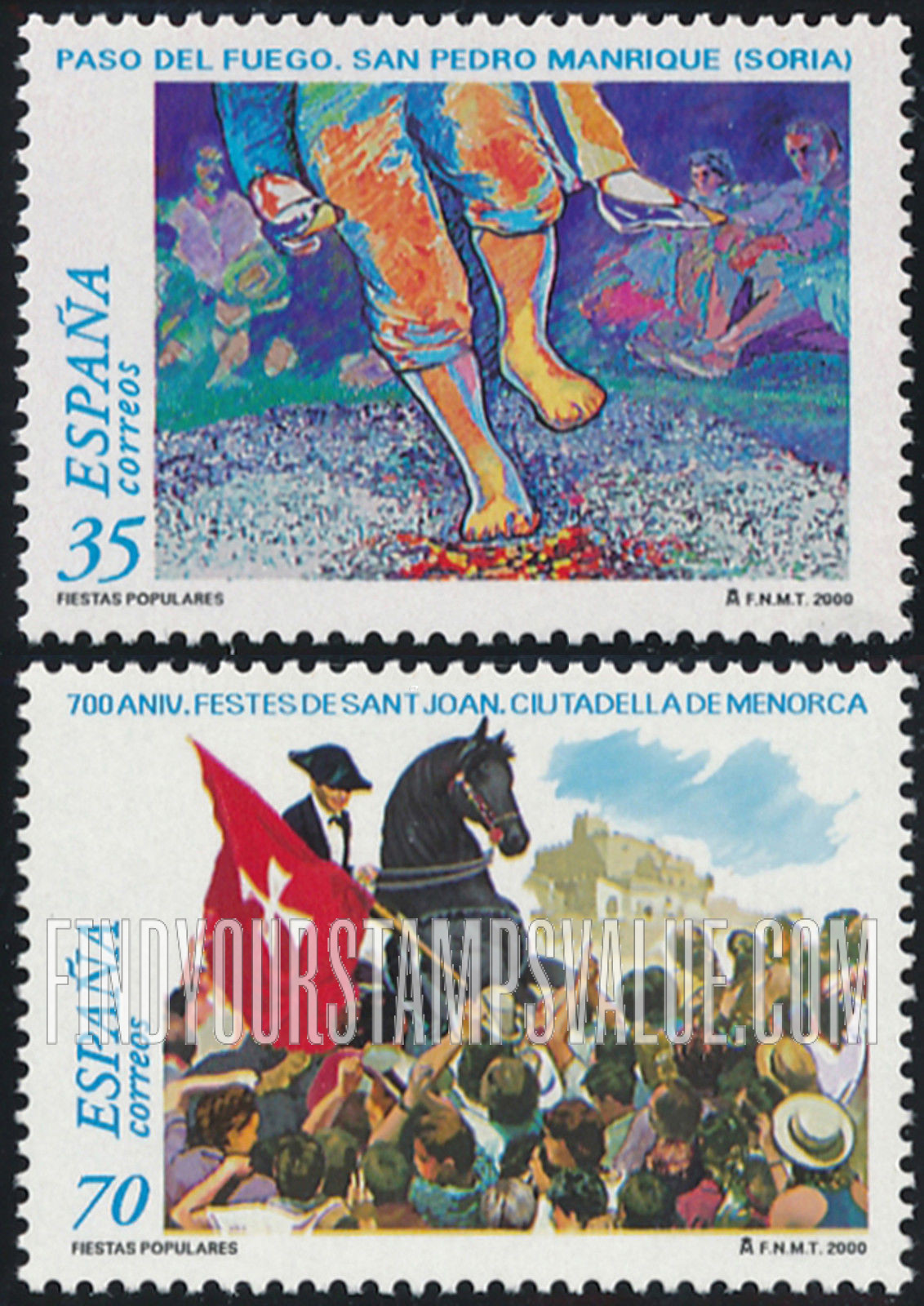 FindYourStampsValue: Local Festivals: Fire Walking Festival, Pedro Manrique; San Chivalry Festival of San Juan, Ciudadela