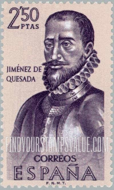 FindYourStampsValue: Builders of the New World: Jiménez de Quesada