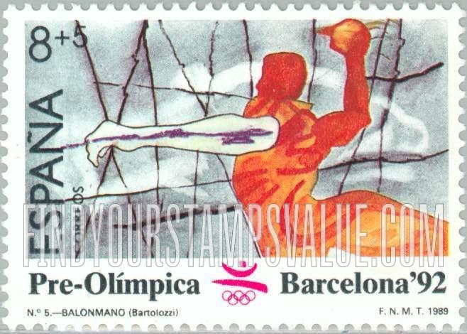 FindYourStampsValue: Semi-Postal: 1992 Summer Olympics, Barcelona, Handball