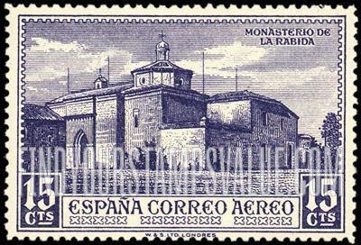 FindYourStampsValue: Air Post: Christopher Columbus, La Rábida Monastery