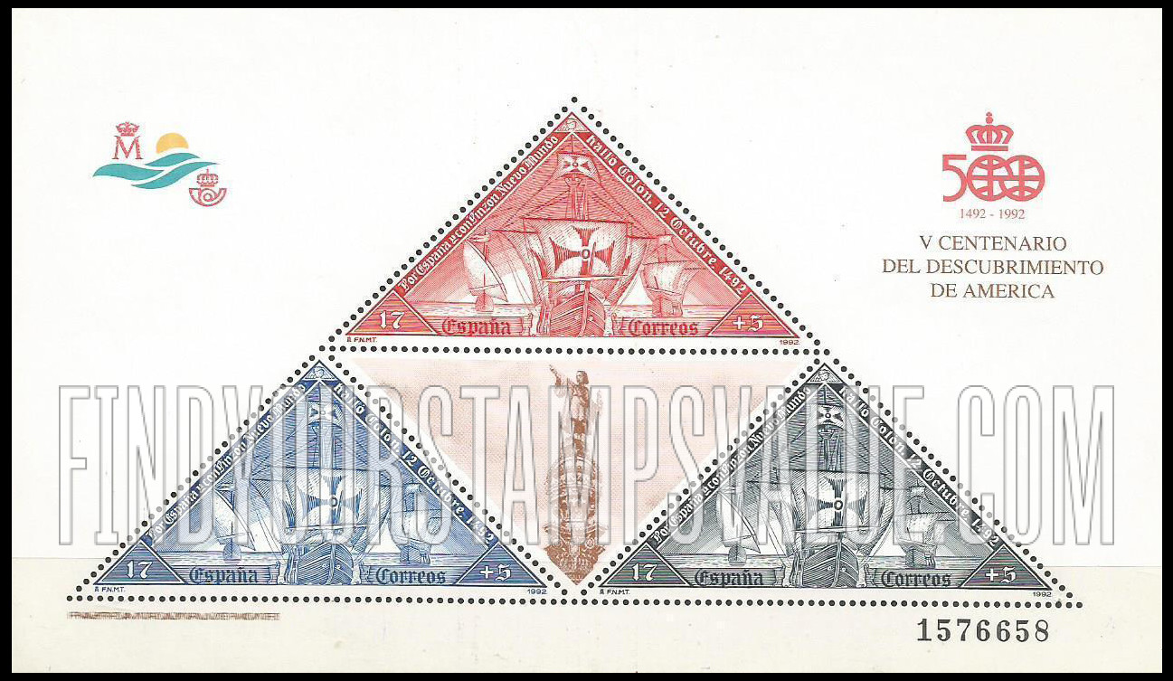 FindYourStampsValue: Semi-Postal: “Santa Maria”, “Niña”, “Pinta”