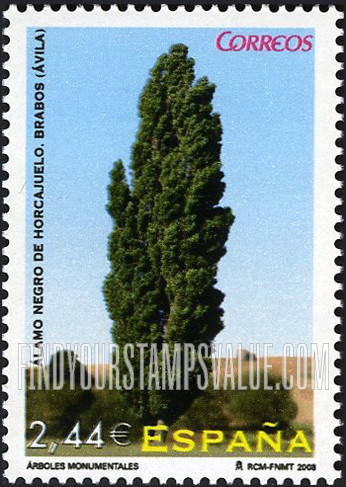 FindYourStampsValue: Black Poplar of Horcajuelo
