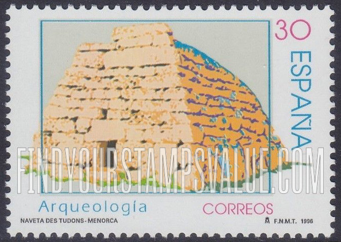 FindYourStampsValue: Archaeological Finds: Naveta Des Tudons, tomb, 2000-1500BC