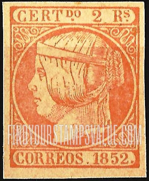 FindYourStampsValue: Kingdom: Queen Isabella II