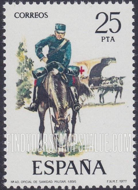 FindYourStampsValue: Uniforms: Medical Corps official, 1895