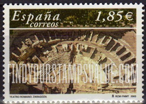 FindYourStampsValue: Roman Theater, Zaragoza