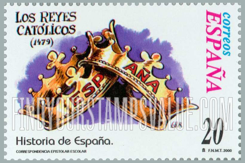 FindYourStampsValue: Letter Writing Type of 1998: Union of Aragon and Castile, 1479