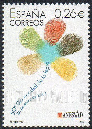 FindYourStampsValue: World Leprosy Day, 50th Anniversary