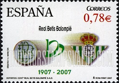FindYourStampsValue: Real Betis Balompié Soccer Team, Centenary