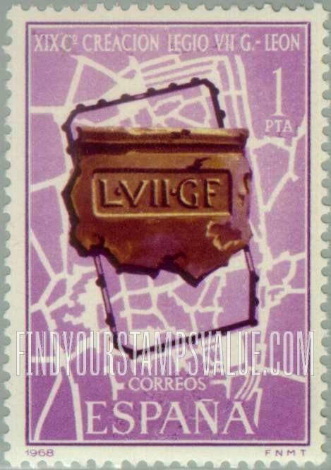 FindYourStampsValue: Map of León and Seal