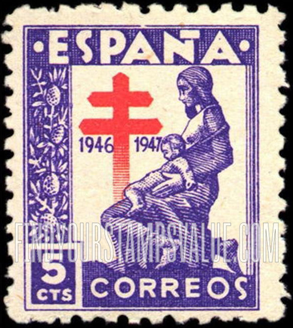 FindYourStampsValue: Postal Tax: Tuberculosis Fund, Mother and Child