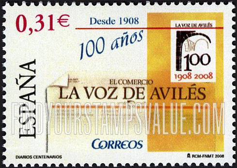 FindYourStampsValue: La Voz de Avilés Newspaper, Centenary
