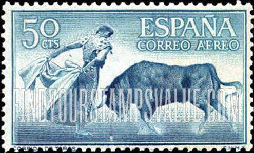 FindYourStampsValue: Air Post: Bullfight Type of Regular Issue, Fighting with cape