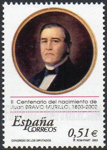 FindYourStampsValue: Juan Bravo Murillo (1803-73), Prime Minister